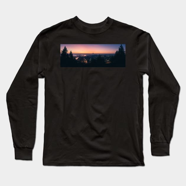 Monday Commute In Portland Long Sleeve T-Shirt by LaLunaWinters